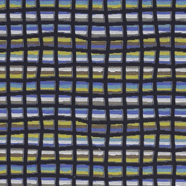 Turin Highway Check Multi Color Upholstery Fabric