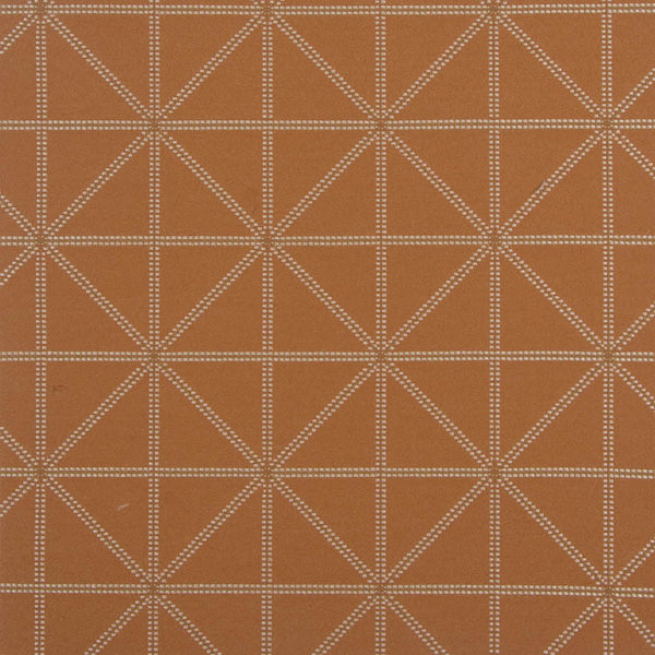 Geometric Squares Jacquard Fabric in Orange and Beige, Upholstery, 54  Wide, By the Yard