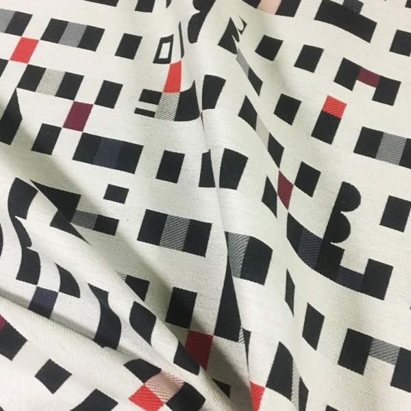 Black White Upholstery Fabric Black White Geometric Fabric for