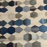 Remnant of HBF Polygone Sapphire Upholstery Fabric