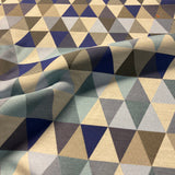 Momentum Triangle Cool Blue Sunbrella Outdoor Upholstery Fabric