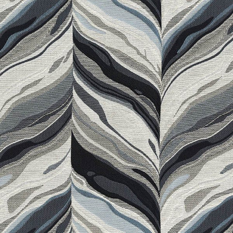 Brentano Quill Blue Jay Striped Upholstery Fabric