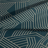 Carnegie Maze Color 38 Geometric Blue Upholstery Fabric