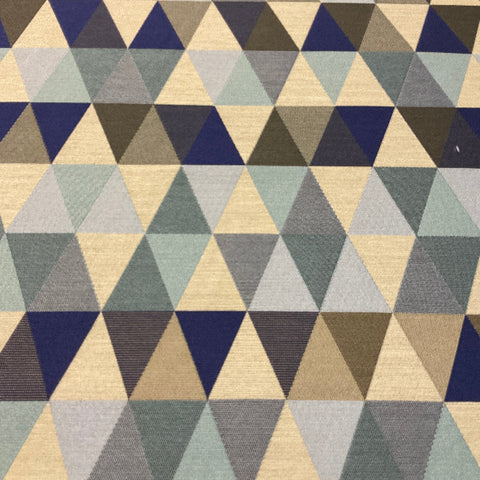 Momentum Triangle Cool Blue Sunbrella Outdoor Upholstery Fabric