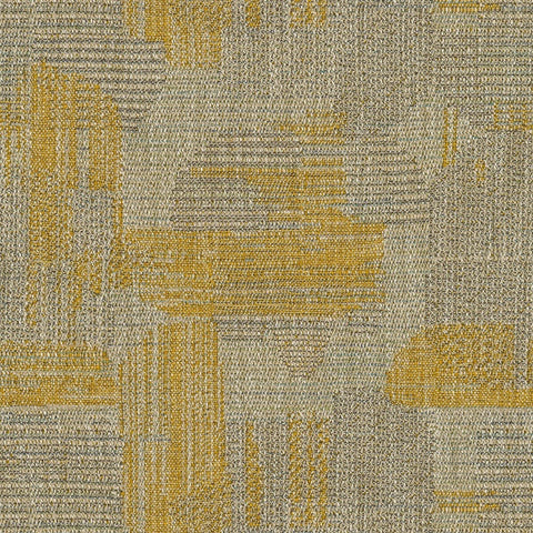 Mayer Landscape Marigold Gray Upholstery Fabric