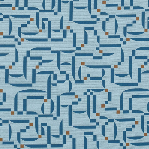 Arc-Com Burkina Sky Blue Upholstery Fabric