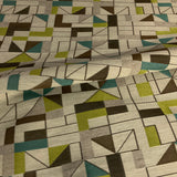 Arc-Com Apex Lime Geometric Design Green Upholstery Fabric