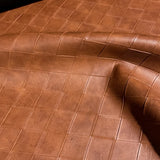 Brown Textured Diamond Weaved Upholstery Vinyl