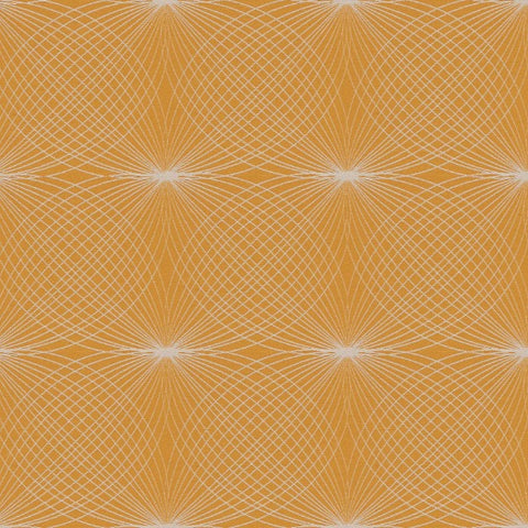 Remnant of Arc-Com Lyre Butterscotch Upholstery Fabric