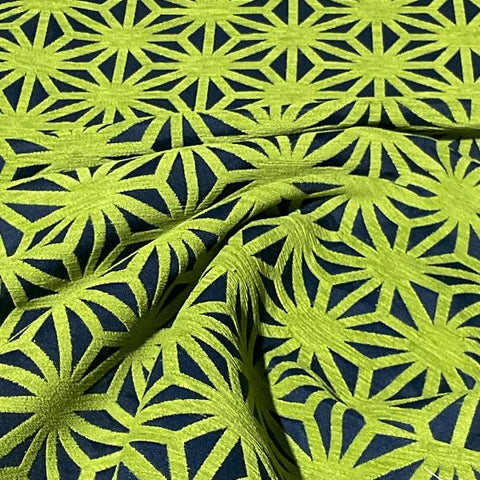 Arc-Com Kirigami Lime Green Upholstery Fabric