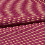 Remnant of Arc-Com Mason Stripe Flamingo Upholstery Fabric