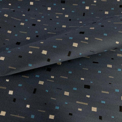 Maharam Edges Turquoise On Gray Blue Dark Upholstery Fabric