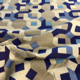 Carnegie Puzzle 22 Sunbrella Blue Upholstery Fabric