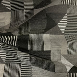 Designtex Geometric II Achromatic Gray Upholstery Fabric