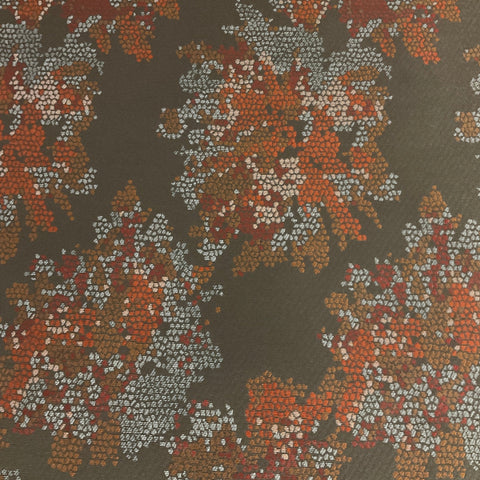 HBF Digital Bloom Autumn Joy Orange Upholstery Fabric