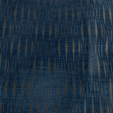 HBF Woodblock Lacquer Indigo Blue Upholstery Fabric