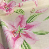 Pink Lilly Cotton Print Fabric