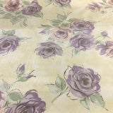 Purple Floral Cotton Print Fabric