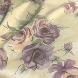 Purple Floral Cotton Print Fabric