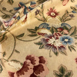 Waverly Beige Red Blue Floral Cotton Print Fabric