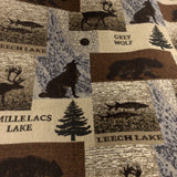 Sportsman Lodge Brown Upholstery Fabric