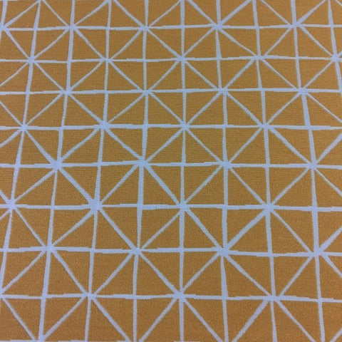 Arc-Com Grid Sunflower Modern Designed Yellow Upholstery Fabric