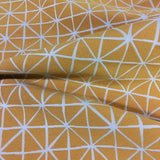 Arc-Com Grid Sunflower Modern Designed Yellow Upholstery Fabric