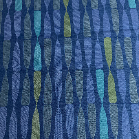 Luna Propeller Veranda Blue Upholstery Fabric