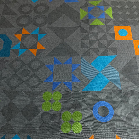 Maharam Tangram Lead Colorful Geometric Upholstery Fabric