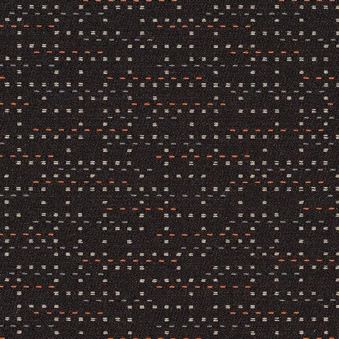 Momentum Float Midnight Dashes Black Upholstery Fabric