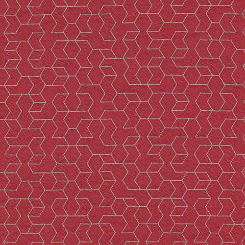 Remnant of CF Stinson Tangram Fuchsia Upholstery Fabric