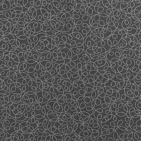 Remnant of CF Stinson Tendril Raven Upholstery Vinyl