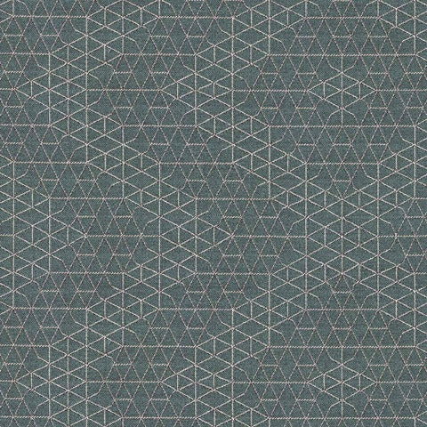 Designtex Net Patina Geometric Blue Upholstery Fabric