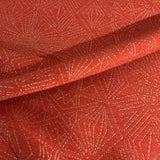 Designtex Starburst Red Orange Geometric Wool Blend Upholstery Fabric