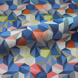 CF Stinson Hexie Multi Blue Upholstery Fabric