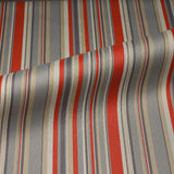 CF Stinson Jillian Fireball Red Stripe Upholstery Fabric