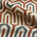 Remnant of Arc-Com Bali Coral Sunbrella Upholstery Fabric