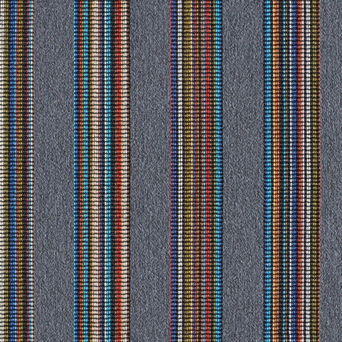 Remnant of Arc-Com Calais Stripe Primary Upholstery Fabric