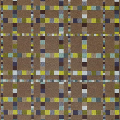 Momentum Cube Diftwood Geometric Brown Upholstery Fabric