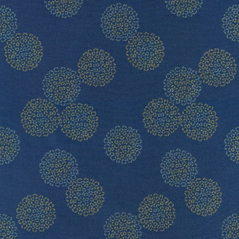 Remnant of Arc-Com Brayer Flower Ocean Upholstery Fabric