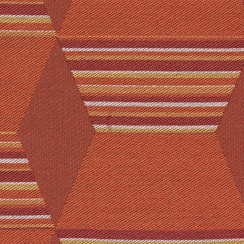 Remnant of Designtex Hexstripe Red Orange Upholstery Fabric