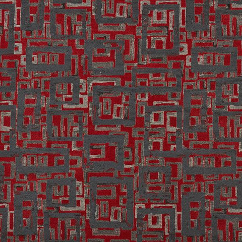 Remnant of Pallas Perception Red Celosia Upholstery Fabric