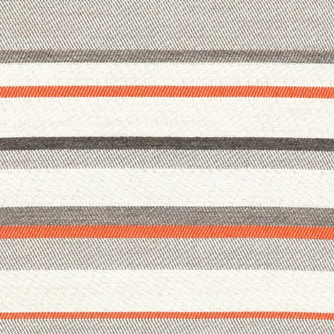 Remnant of Pollack Peruvian Stripe Papaya Indoor Outdoor Upholstery Fabric