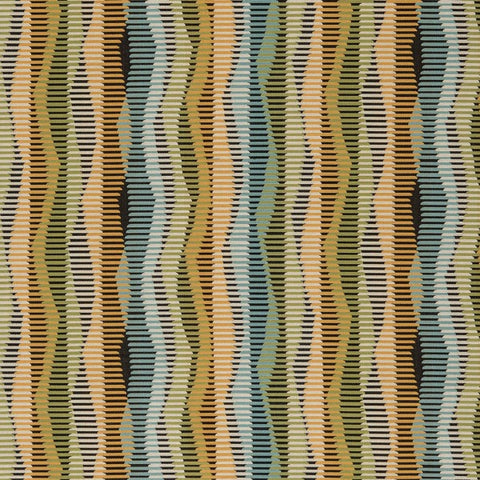 Remnant of Arc-Com Zip Line Spring Upholstery Fabric