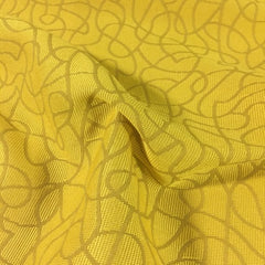 Dusty Lemon Yellow/Ivory/Black Cotton/Polyester Cross-Dyed Slubbed  Mid-Weight Woven 58W