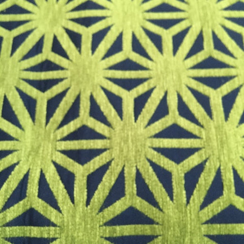 Arc-Com Kirigami Lime Blue Upholstery Fabric