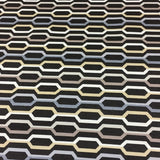 Carnegie Camden Color 6 Ogee Design Black Upholstery Fabric