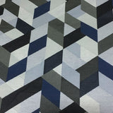 Wolf-Gordon Overpass Navy Geometric Blue Upholstery Fabric