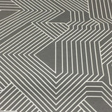 Carnegie Maze Color 33 Geometric Gray Upholstery Fabric