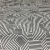 Carnegie Maze Color 33 Geometric Gray Upholstery Fabric